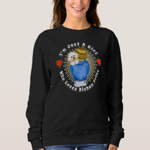 Jag är bara en flicka som Kärlek Bichon Frise Pupp T Shirt