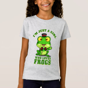 Jag är bara en flicka som Kärlek Frogs T Shirt