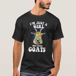 Jag är bara en flicka som kärlek getar getuppfödar t shirt