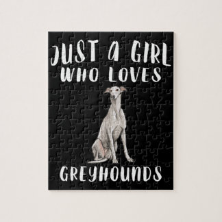 Jag är bara en flicka som Kärlek Greyhounds Hund ä Pussel