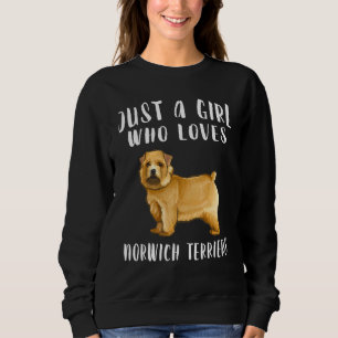 Jag är bara en flicka som Kärlek Norwich Terriers  T Shirt