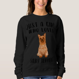 Jag är bara en flicka som Kärlek Silky Terriers Hu T Shirt