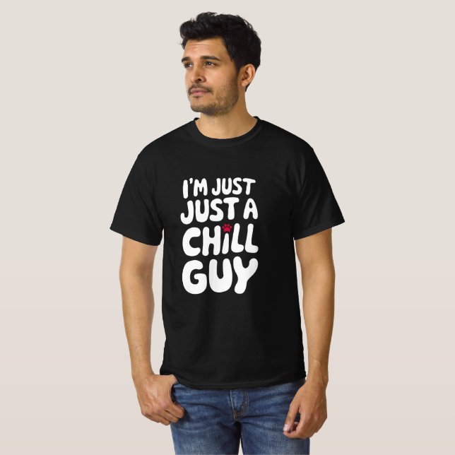 Jag är bara en kille Funny Puppy Meme Älskare T Shirt (Hel framsida)