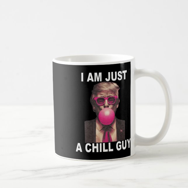 Jag är bara en kille Trump Bubble Gum Funny Meme Kaffemugg (Höger)