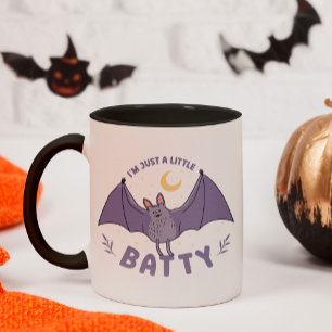 Jag är bara en liten batty Funny Halloween Fladder Mugg
