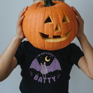 Jag är bara en liten batty Funny Halloween Fladder T Shirt