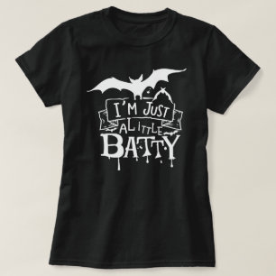 Jag är bara en liten batty Funny Halloween söt fla T Shirt