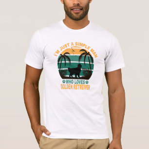 Jag är bara en man som kärlek Golden Retriever T Shirt
