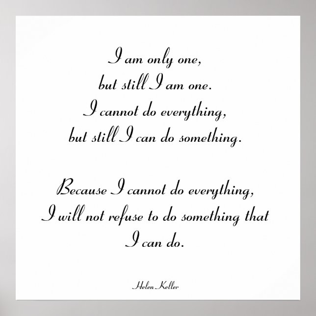 Jag är bara en, men jag är en. poster (Framsidan)