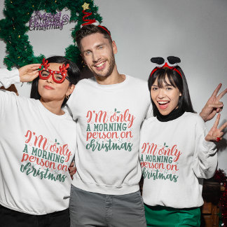 Jag är bara en morgon-person på julklappar t shirt
