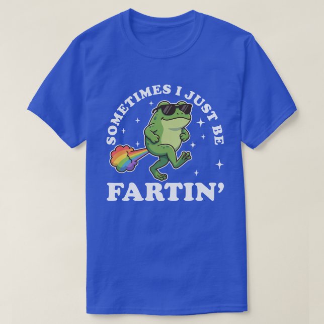 Jag är bara en rolig groda som prutar regnbåge t shirt (Design framsida)