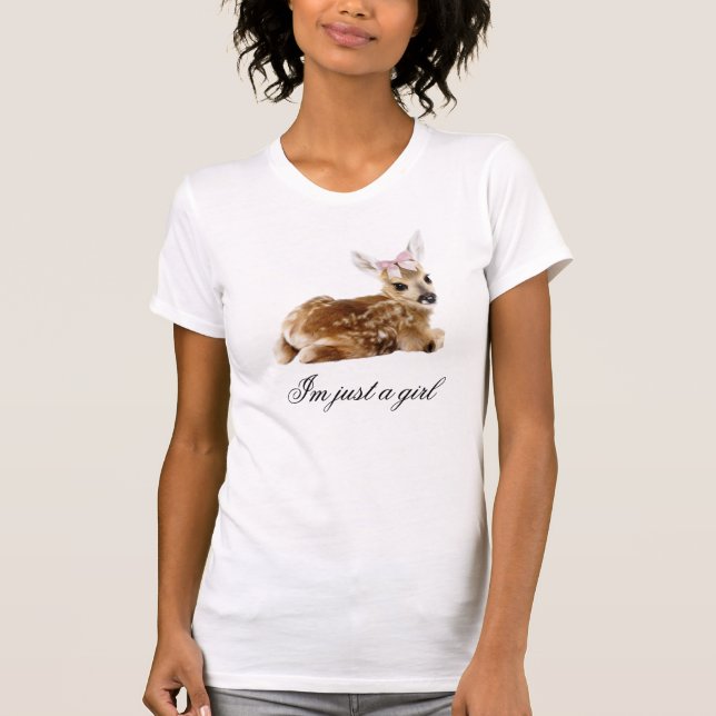Jag är bara en tjej Coquette Slogan Baby Tee Top (Framsida)