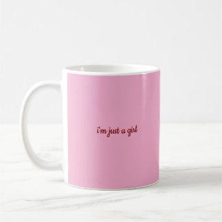 jag är bara en tjej kaffemugg