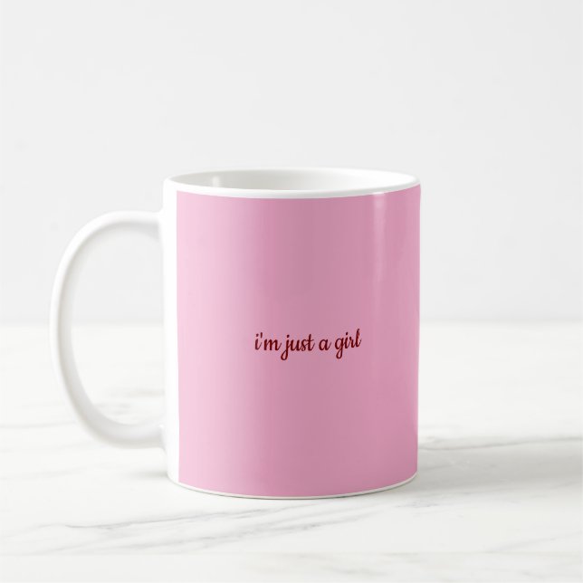 jag är bara en tjej kaffemugg (Vänster)