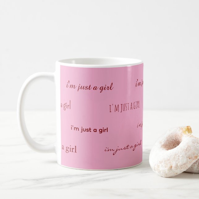jag är bara en tjej kaffemugg (Med munk)