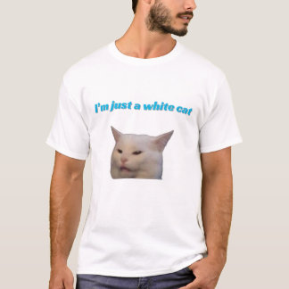 Jag är bara en vit kattmemma t shirt
