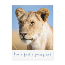 Jag är bara ett lejont foto med text.