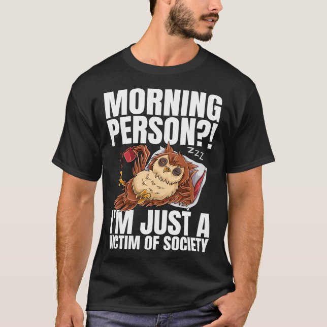 Jag är bara ett offer för samhället Kaffe T Shirt (Framsida)