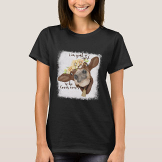 Jag är bara flicka som Kärlek Cows Bleached Shirt T