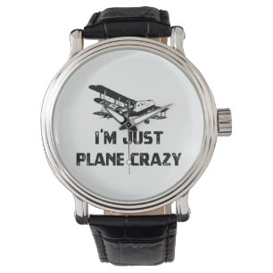 Jag är bara Flygplan Crazy Armbandsur
