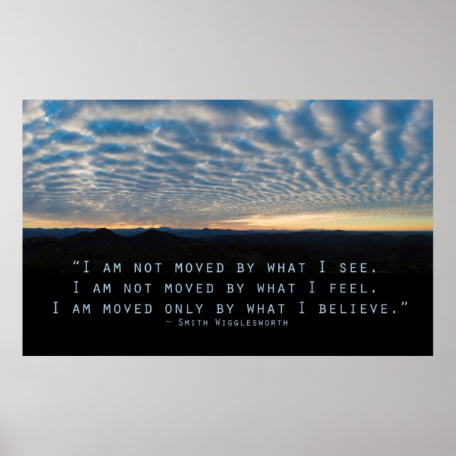 Jag är bara flyttat av vad jag tror poster (Framsidan)