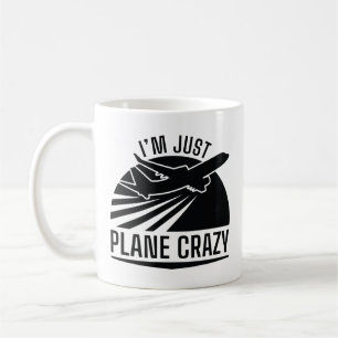 Jag är bara galen på flygplan kaffemugg
