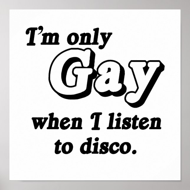 Jag är bara gay när jag lyssnar på disco.png poster (Framsidan)
