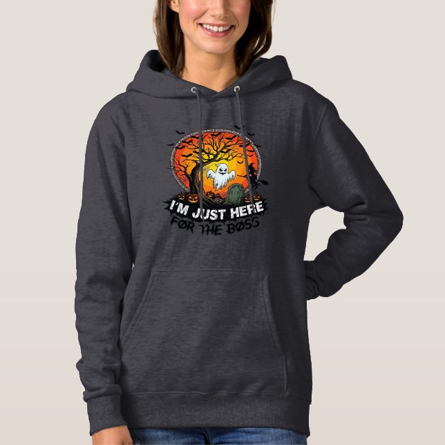 Jag Är Bara Här Chef Halloween Spöke Häxa Pumpa_1 T Shirt (Framsida)