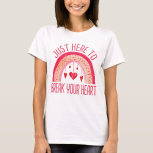 Jag är bara här för att knäcka din hjärthjärthjärt t shirt