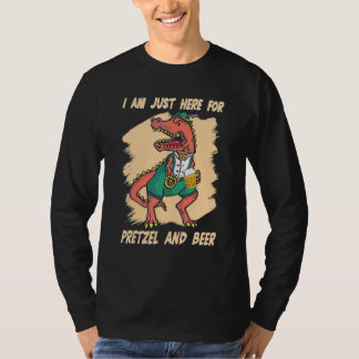 Jag är bara här för Beer Dinosaurs-tyska T Shirt