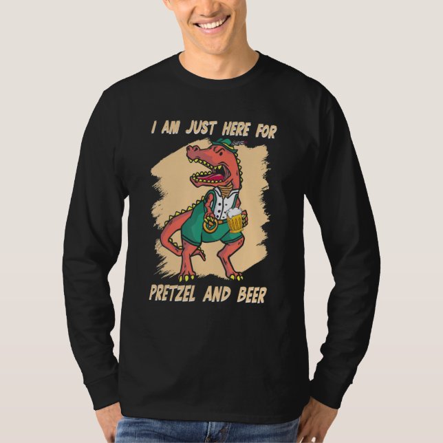 Jag är bara här för Beer Dinosaurs-tyska T Shirt (Framsida)