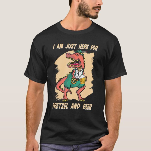 Jag är bara här för Beer Dinosaurs-tyska T Shirt (Framsida)