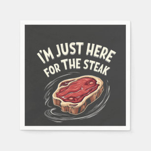 Jag är bara här för biffen Kött Älskare Pappersservett