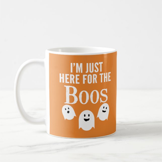 Jag är bara här för Boos - Funny Halloween Party Kaffemugg (Vänster)