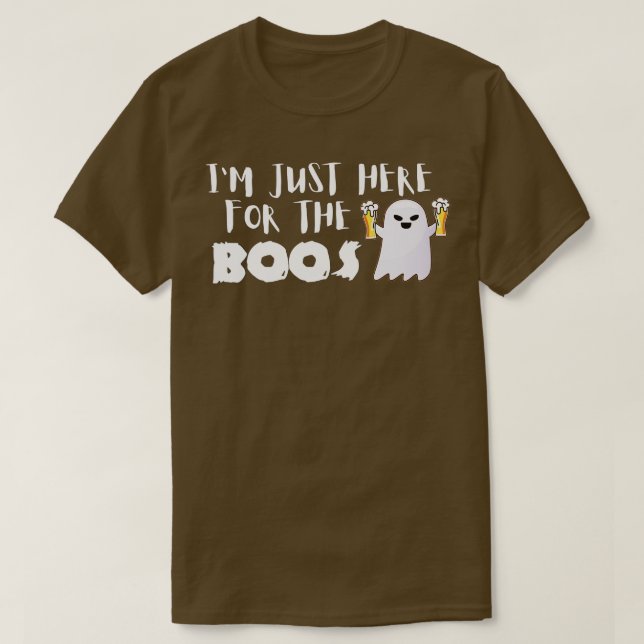 Jag är bara här för Boos Halloween Funny Ghost T Shirt (Design framsida)