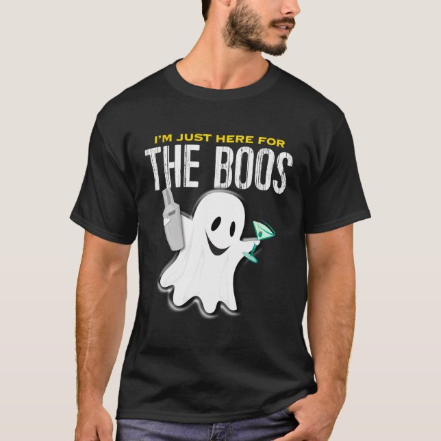 Jag är bara här för Boos - Halloween Martini Sha T Shirt (Framsida)