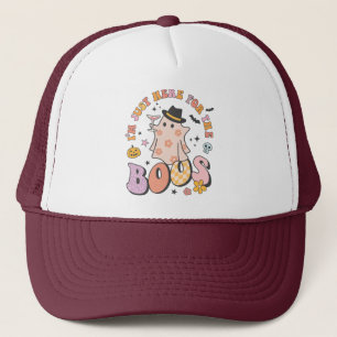 Jag är bara här för Boos, Retro Groovy Halloween Keps