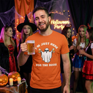 Jag är bara här för bu för skojig spöke Halloween T Shirt