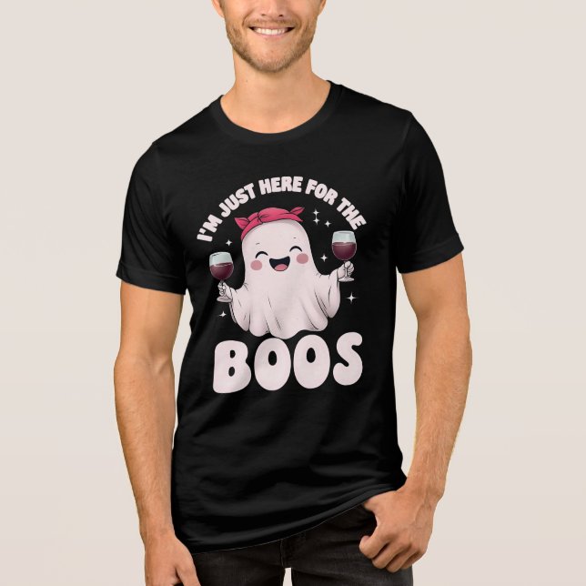 Jag är bara här för Buh - Vinspöke T Shirt (Framsida)