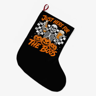 Jag Är Bara Här För Burop Halloween Skelett Stor Julstrumpa