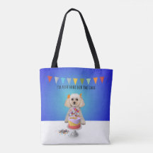 Jag är bara här för "Cake Tote Bag"