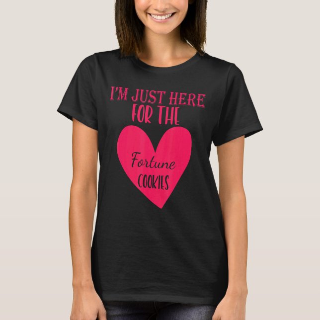 Jag är bara här för Cookies Quote Sarcastic T Shirt (Framsida)