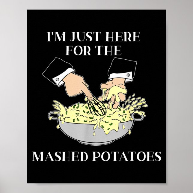 Jag är bara här för de mosade potatisarna Skräckfi Poster (Framsidan)