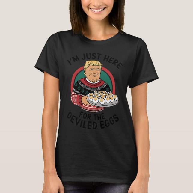 Jag är bara här för de stackars äggen... t shirt (Framsida)