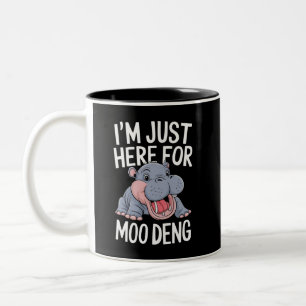 Jag är bara här för den söta lilla flodhästen Moo Två-Tonad Mugg