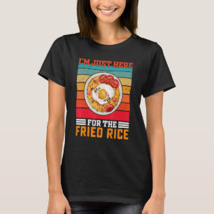 Jag är bara här för den torkade Riset Retro Asian T Shirt