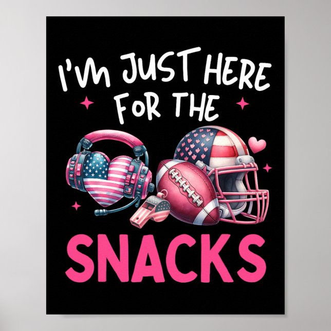 Jag är bara här för det amerikanska fotbollsmatchs poster (Framsidan)