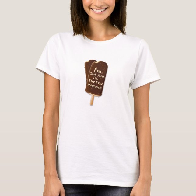 Jag är bara här för det fria Glass T Shirt (Framsida)
