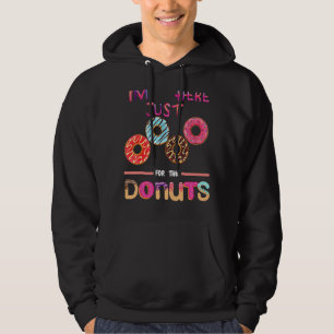 Jag är bara här för Donuts Doughnut Dough Sweet Hoodie