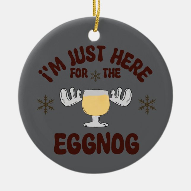 Jag är bara här för Eggong Ornamnet Julgransprydnad Keramik (Framsidan)